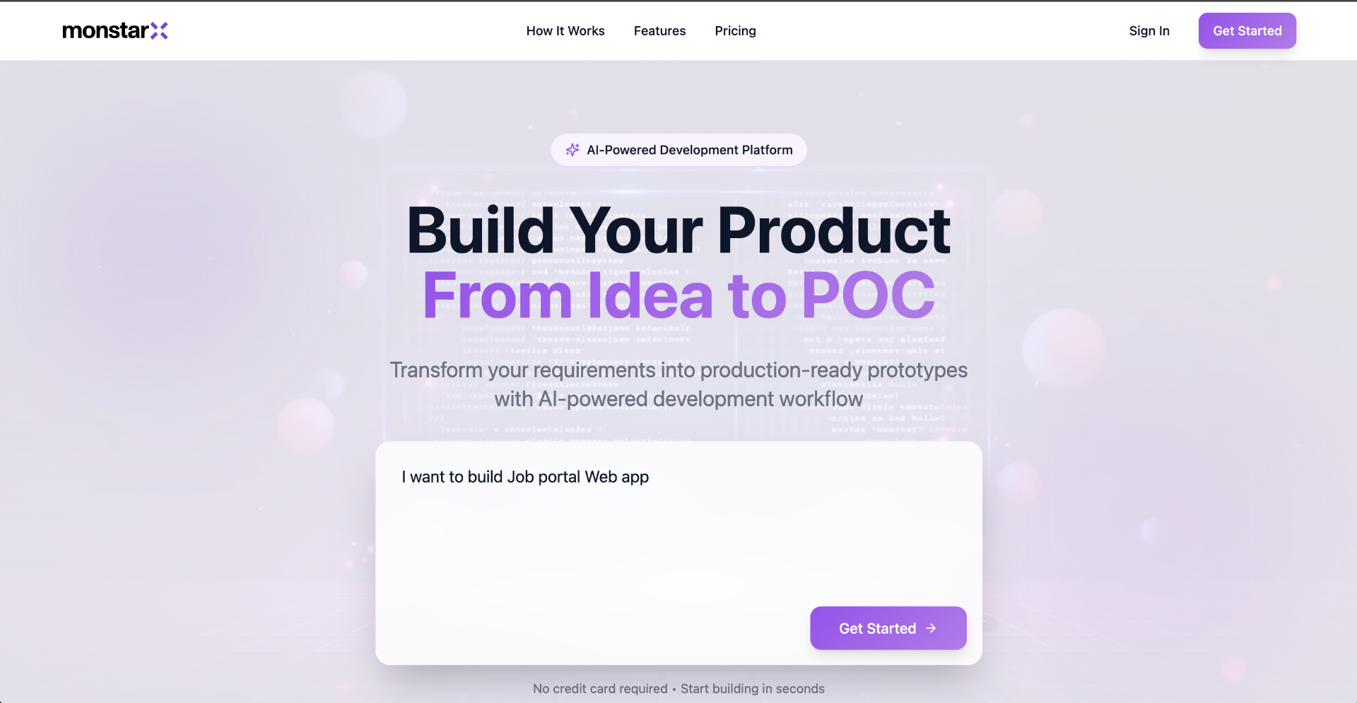 MonstarX demo step 1
