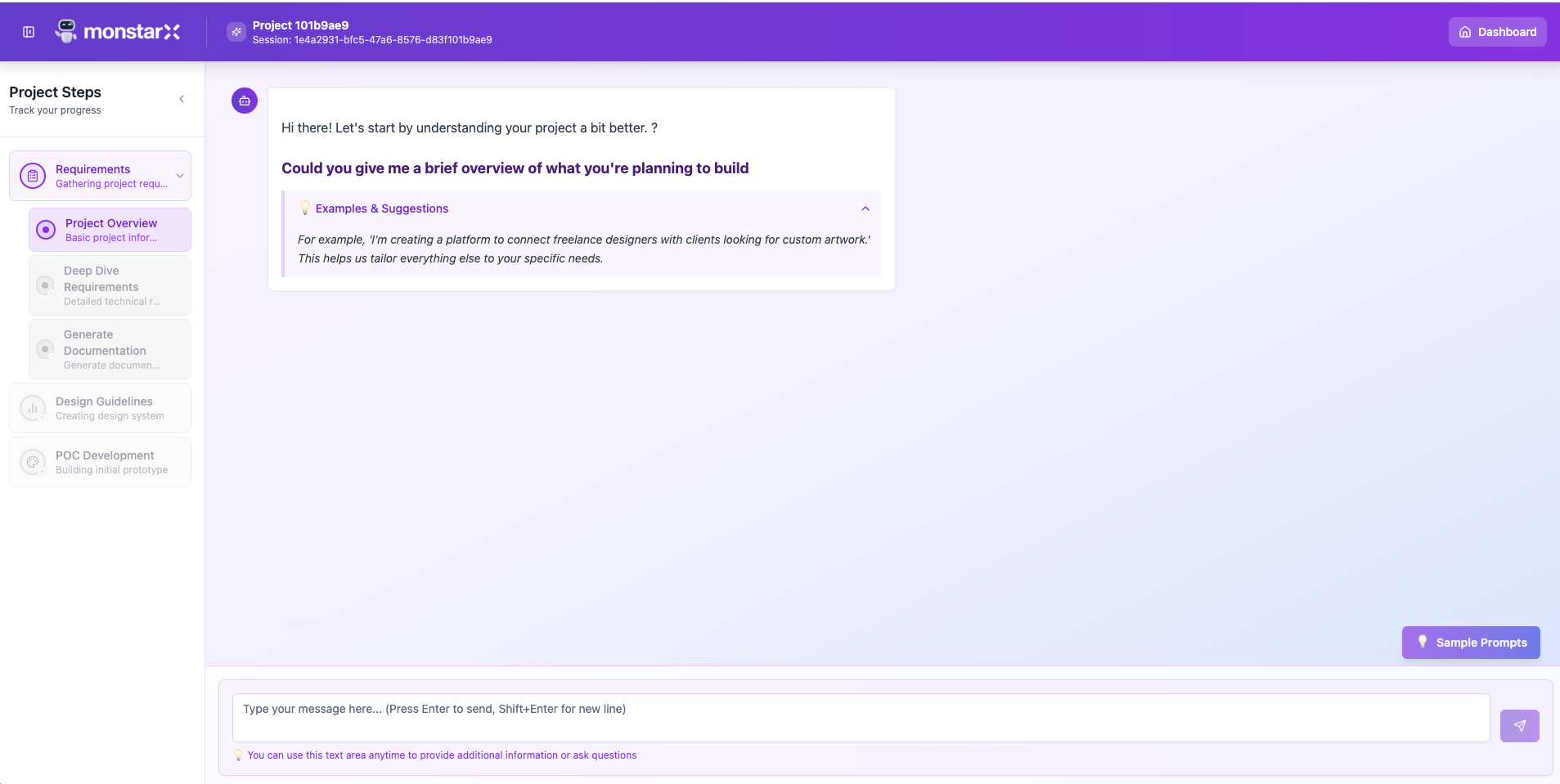 MonstarX demo step 2