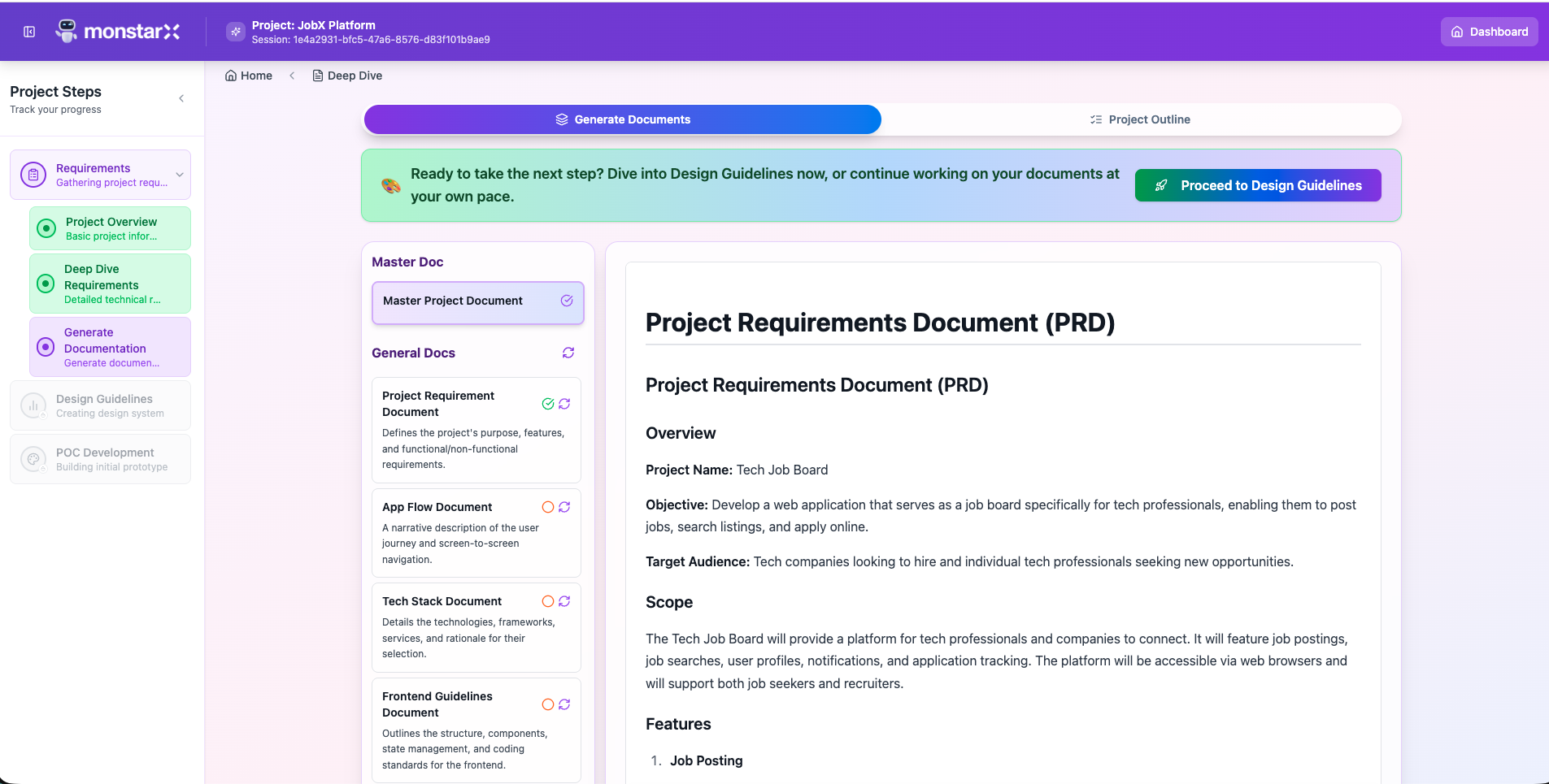 MonstarX demo step 7